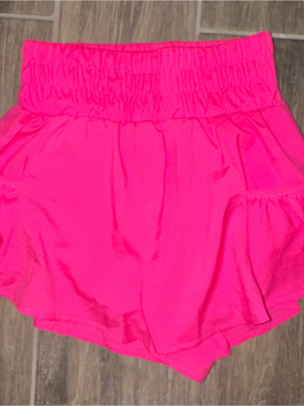 Amazon Neon Pink High-Waist Athletic Shorts